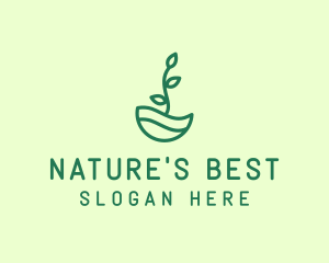 Green Natural Eco Plant logo design