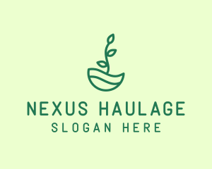 Green Natural Eco Plant logo design