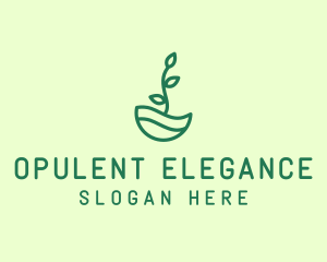 Green Natural Eco Plant logo design