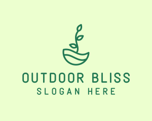 Green Natural Eco Plant logo design