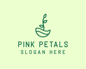 Green Natural Eco Plant logo design