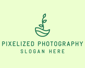 Green Natural Eco Plant logo design