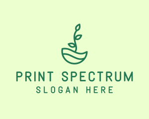 Green Natural Eco Plant logo design