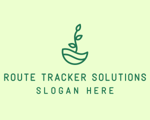 Green Natural Eco Plant logo design