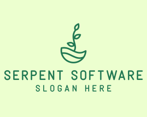 Green Natural Eco Plant logo design