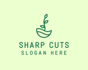 Green Natural Eco Plant logo design