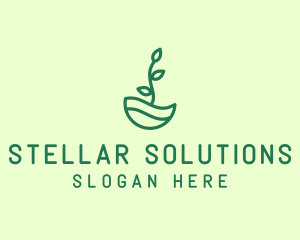 Green Natural Eco Plant logo design