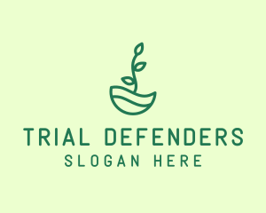 Green Natural Eco Plant logo design