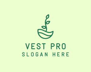 Green Natural Eco Plant logo design