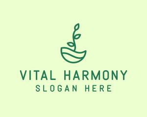 Green Natural Eco Plant logo design