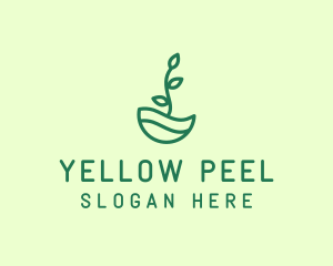 Green Natural Eco Plant logo design