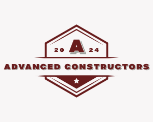 Retro Star Construction logo design