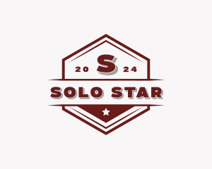 Retro Star Construction logo design