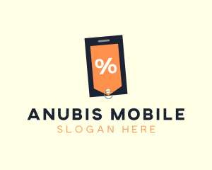 Mobile Shopping Discount Tag logo design