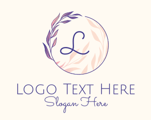 Lettermark - Purple Leaf Lettermark logo design