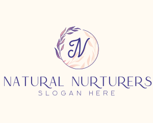 Cosmetics Leaf Beauty logo design