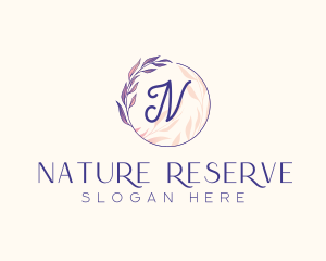 Cosmetics Leaf Beauty logo design