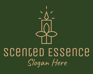 Leaf Scented Candle logo design