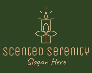 Leaf Scented Candle logo design