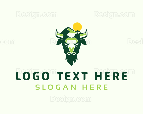 Wild Bison Buffalo Logo