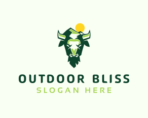 Wild Bison Buffalo logo design