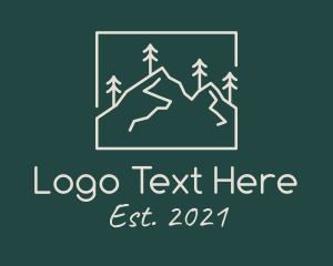 Minimalist Mountain Peak  logo design