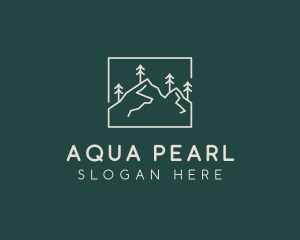 Minimalist Mountain Peak  logo design