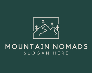 Minimalist Mountain Peak  logo design