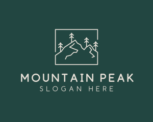 Minimalist Mountain Peak  logo design