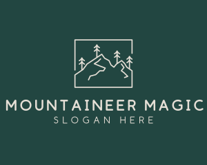 Minimalist Mountain Peak  logo design