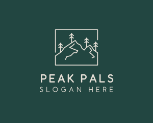 Minimalist Mountain Peak  logo design