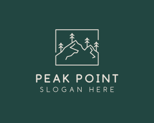 Minimalist Mountain Peak  logo design