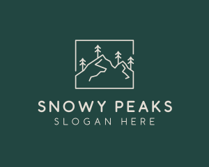 Minimalist Mountain Peak  logo design
