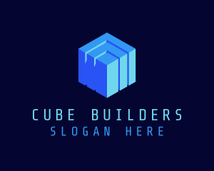 Cube Artificial Intelligence Science logo design