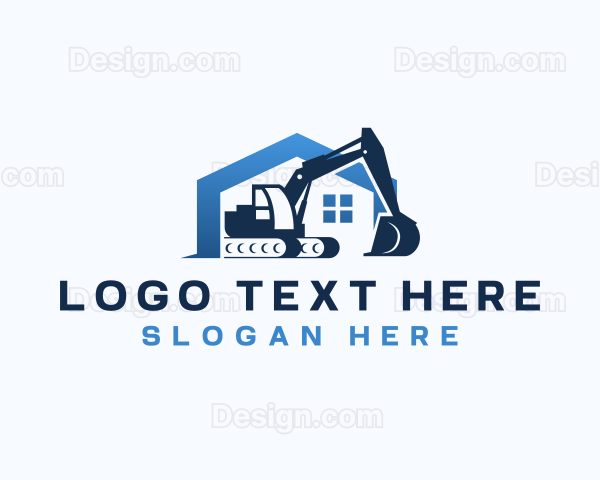 Industrial Excavator Backhoe Logo