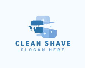 Sprayer Disinfect Cleaning logo design