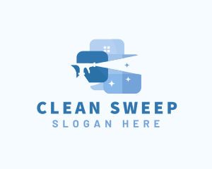 Sprayer Disinfect Cleaning logo design