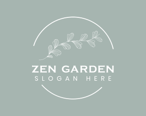 Organic Gardening Leaves logo design