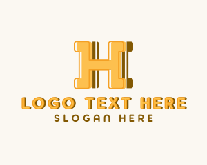 Playful Kiddie Letter H  Logo