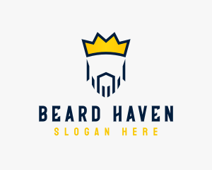 Striped Beard King logo design