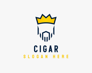 Striped Beard King logo design