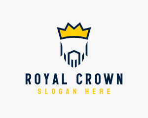 Striped Beard King logo design