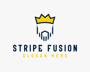 Striped Beard King logo design