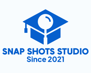 Graduation Cap Magnifying Lens logo