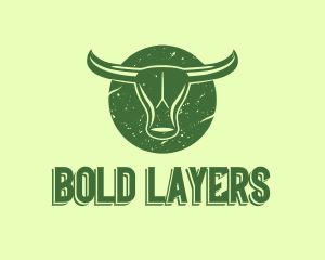 Green Bull Head logo design