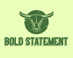 Green Bull Head logo design