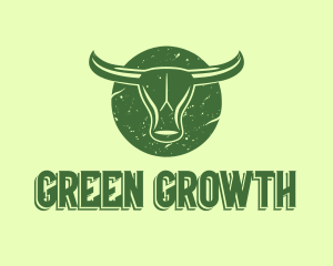 Green Bull Head logo design