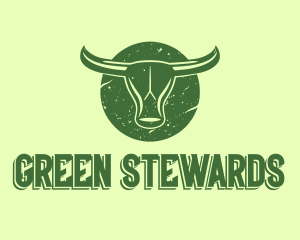 Green Bull Head logo design