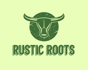 Green Bull Head logo design