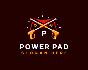 Roof Power Wash Maintenance logo design